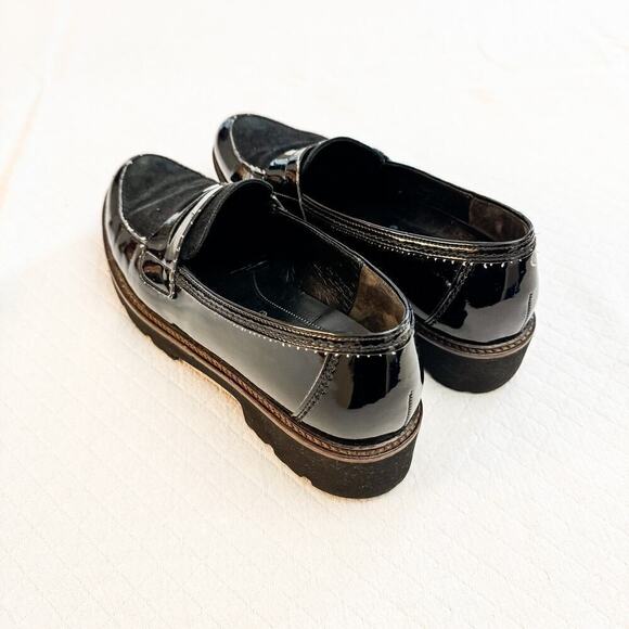 Gabor Patent Leather Suede Penny Loafer Round Toe Flats Shoes Size 6.5 - Picture 3 of 6